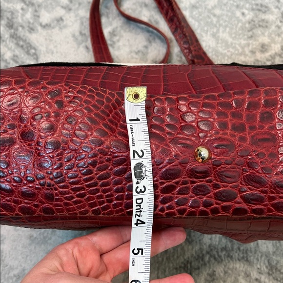 MARCO BUGGIANI CALF HAIR CROC EMBOSSED GENUINE LEATHER BOWLER BAG MADE IN ITALY - Picture 14 of 17